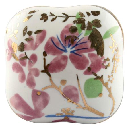 Pink Flower Square Ceramic Drawer Knob Online